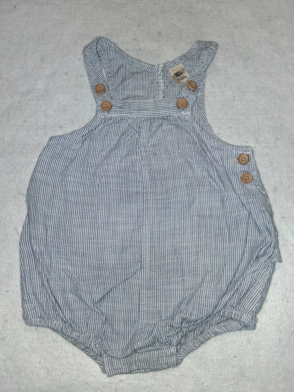 Osh Kosh  Blue Striped Baby Bubble Romper